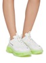 Figure View - Click To Enlarge - BALENCIAGA - 'TRIPLE S' Neon Sole Chunky Leather Sneakers