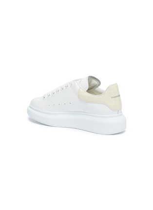  - ALEXANDER MCQUEEN - croc-embossed leather trim collar oversized sneakers