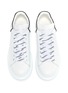 Detail View - Click To Enlarge - ALEXANDER MCQUEEN - contrast piping collar oversized leather sneakers