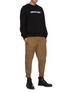 Figure View - Click To Enlarge - NEIL BARRETT - 'Untitled' slogan print drop shoulder sweater