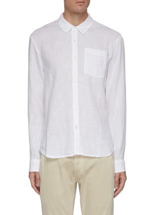 Main View - Click To Enlarge - JAMES PERSE - Chest patch pocket linen shirt