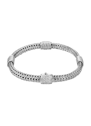 Main View - Click To Enlarge - JOHN HARDY - Classic Chain Tiga' diamond sterling silver four station bracelet