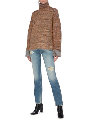 Figure View - Click To Enlarge - ACNE STUDIOS - Mock Neck Flecked Sweater