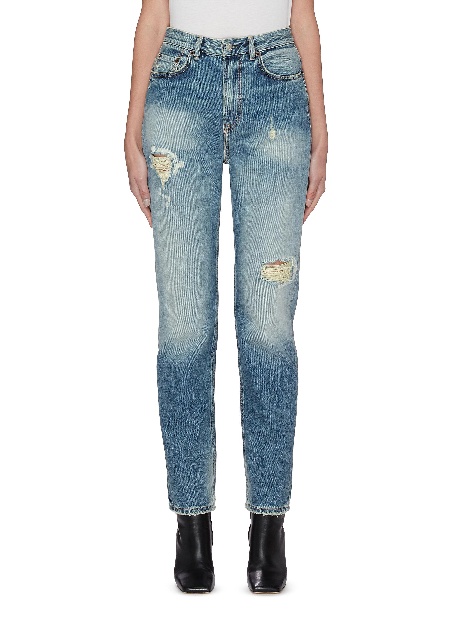 vintage destroyed jeans