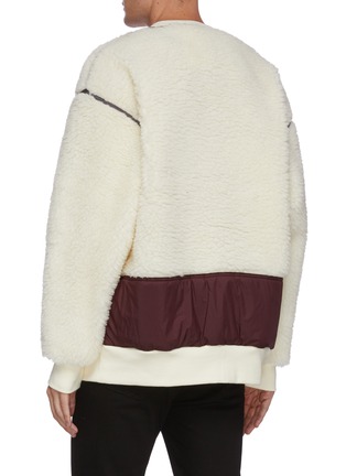 Back View - Click To Enlarge - ACNE STUDIOS - Contrast ripstop nylon pocket sweater