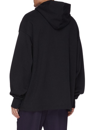 Back View - Click To Enlarge - ACNE STUDIOS - Elephant Graphic Cotton Hooded Sweatshirt
