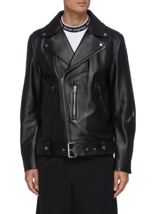 Main View - Click To Enlarge - ACNE STUDIOS - Lambskin leather biker jacket