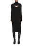 Main View - Click To Enlarge - MAYA LI - Chest cut-out ribbed turtleneck dress