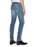 Back View - Click To Enlarge - BALMAIN - Logo tape outseam distressed jeans