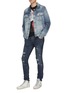 Figure View - Click To Enlarge - BALMAIN - Distressed slim fit jeans