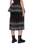 Back View - Click To Enlarge - ANGEL CHEN - Logo embroidered panel silk skirt