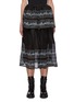 Main View - Click To Enlarge - ANGEL CHEN - Logo embroidered panel silk skirt