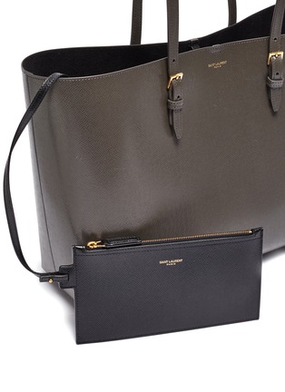  - SAINT LAURENT - 'Boucle Medium' leather shopping tote bag