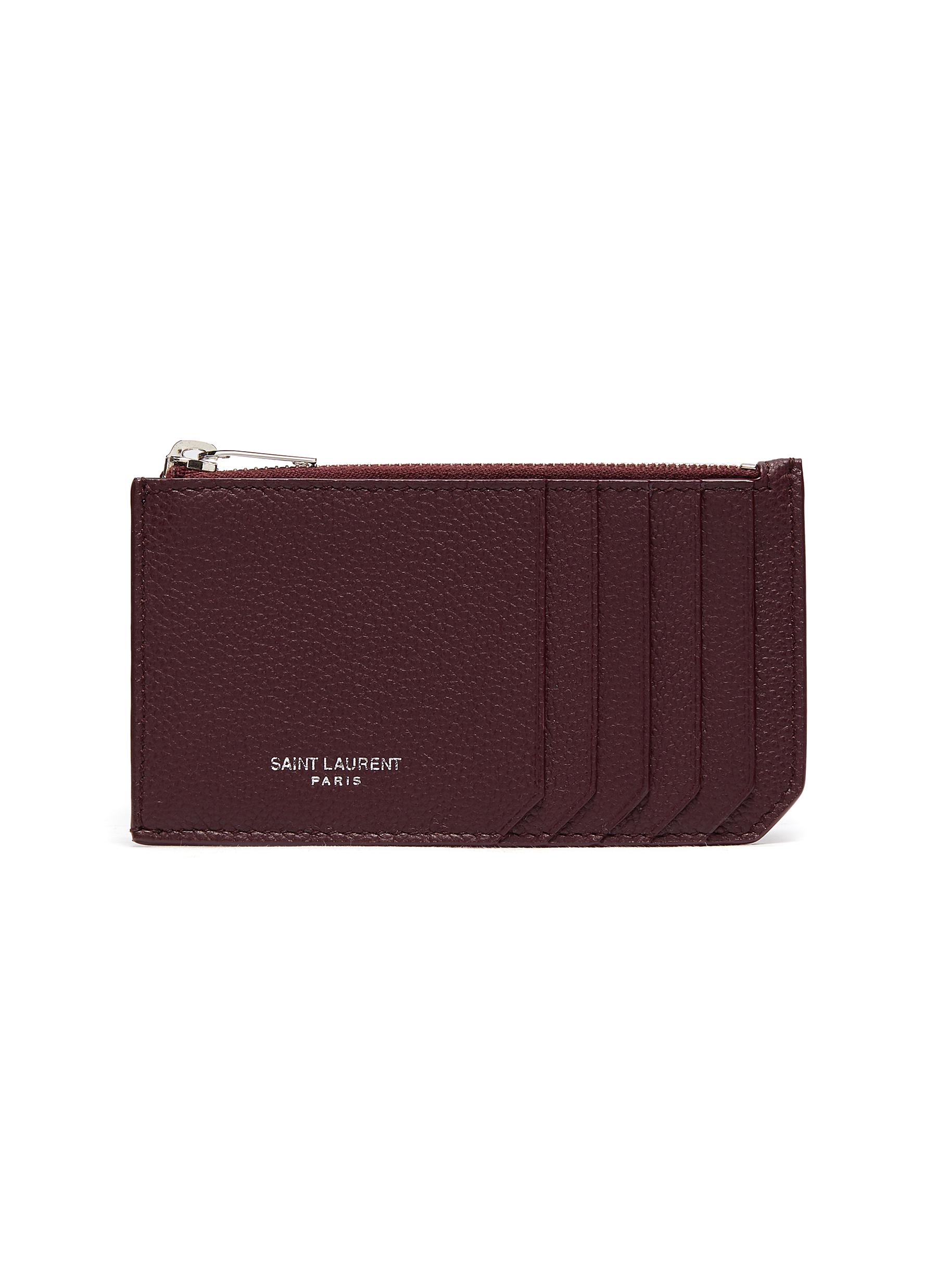 saint laurent leather card holder