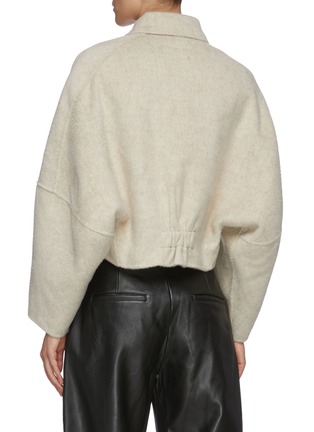 Back View - Click To Enlarge - MAYA LI - Oversized sleeves corset outline jacket