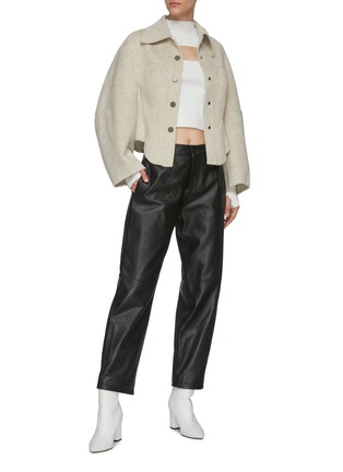 Figure View - Click To Enlarge - MAYA LI - Oversized sleeves corset outline jacket