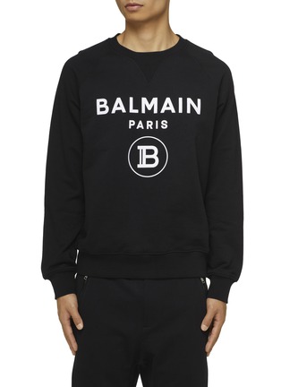 BALMAIN | Logo print cotton sweatshirt | Men | Lane Crawford