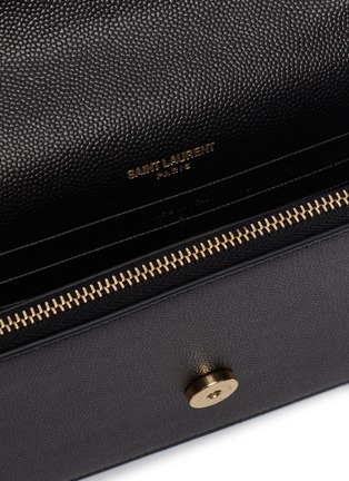 Detail View - Click To Enlarge - SAINT LAURENT - 'Kate' chain leather wallet crossbody bag