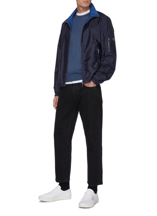 Figure View - Click To Enlarge - PRADA - Black wash tapered jeans