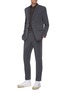 Figure View - Click To Enlarge - PRADA - Notch lapel flap pocket stretch suit
