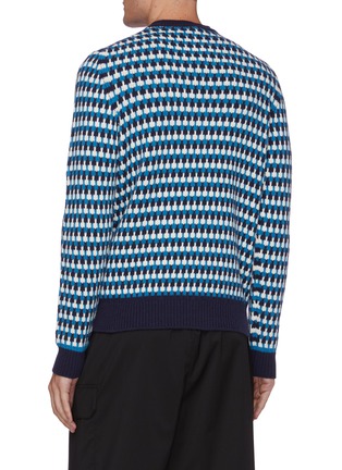 Back View - Click To Enlarge - PRADA - Geometric intarsia sweater