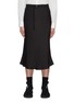 Main View - Click To Enlarge - SHORT SENTENCE - Belted flared midi skirt