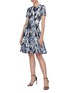 Figure View - Click To Enlarge - OSCAR DE LA RENTA - Feather print flared dress
