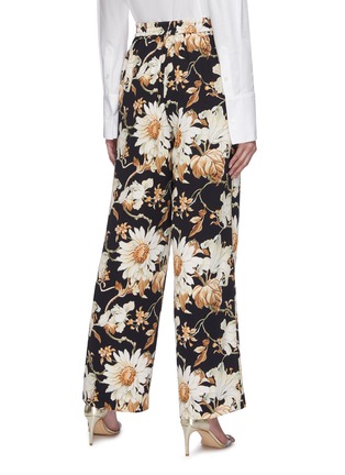 Back View - Click To Enlarge - OSCAR DE LA RENTA - Floral print pants