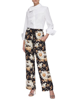 Figure View - Click To Enlarge - OSCAR DE LA RENTA - Floral print pants