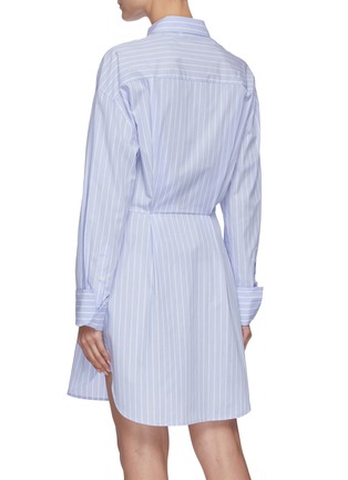 Back View - Click To Enlarge - RACIL - Maya' pinstripe pin-tuck poplin shirt dress