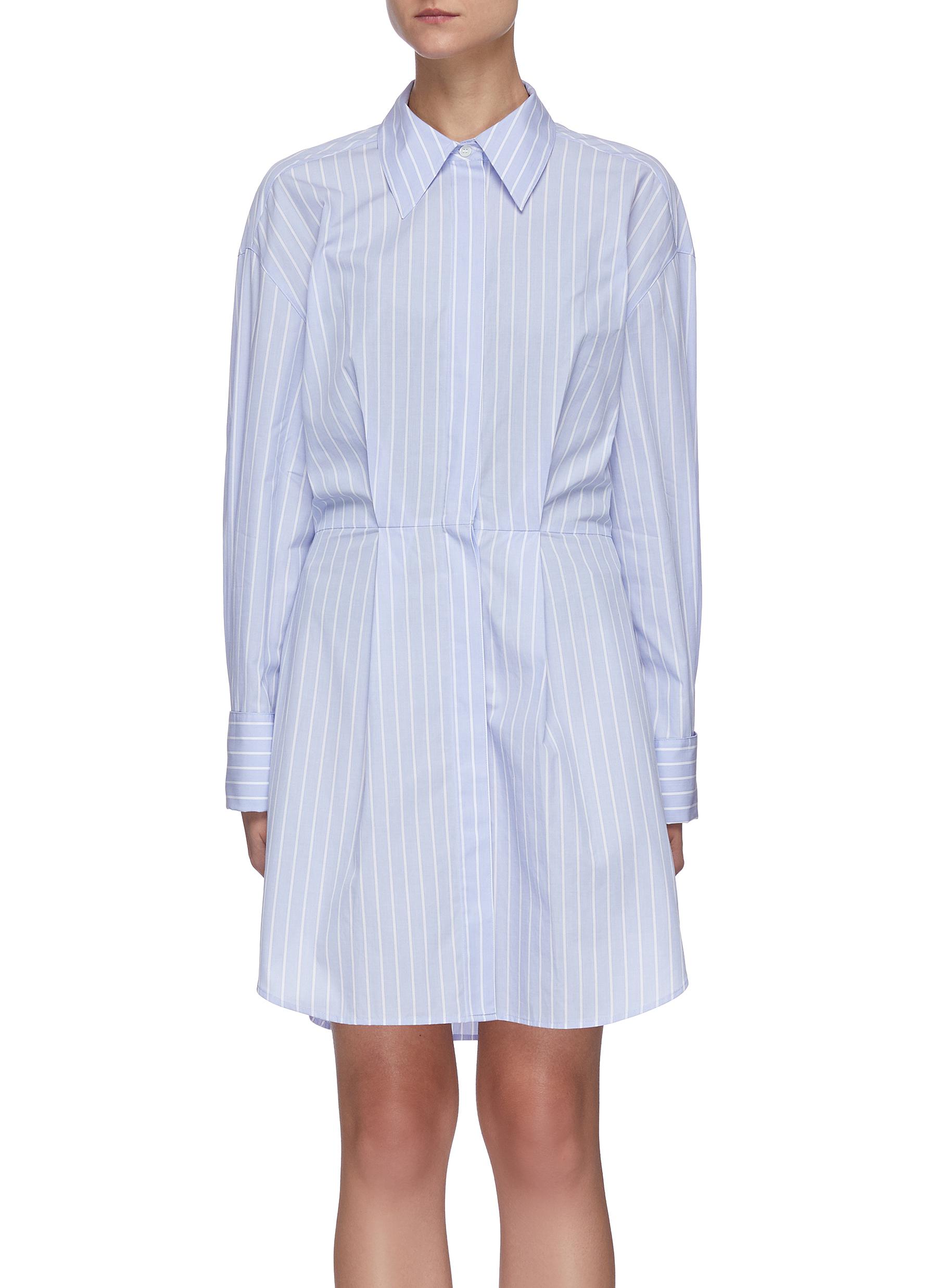 pinstripe shirt dress