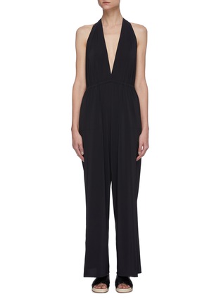 Main View - Click To Enlarge - ERES - Abby plunge neck tie neck jumpsuit