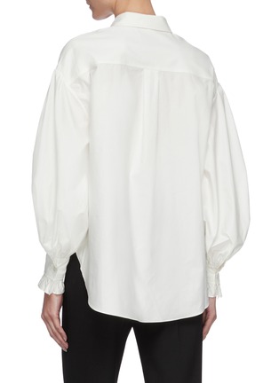 Back View - Click To Enlarge - MING MA - Folded detail bubble sleeve shirt