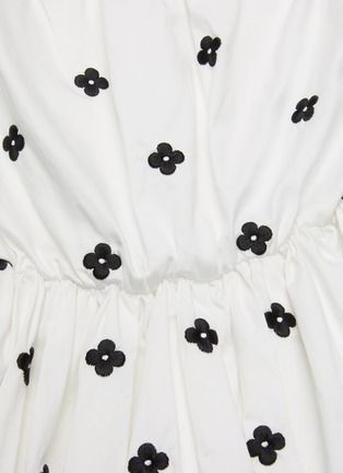 Detail View - Click To Enlarge - MING MA - Embroidered bubble sleeve dress
