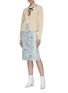 Figure View - Click To Enlarge - MING MA - Floral embroidered jacquard pencil skirt