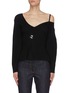 Main View - Click To Enlarge - 3.1 PHILLIP LIM - Wrap front Off-Shoulder Wool Sweater