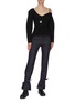 Figure View - Click To Enlarge - 3.1 PHILLIP LIM - Wrap front Off-Shoulder Wool Sweater