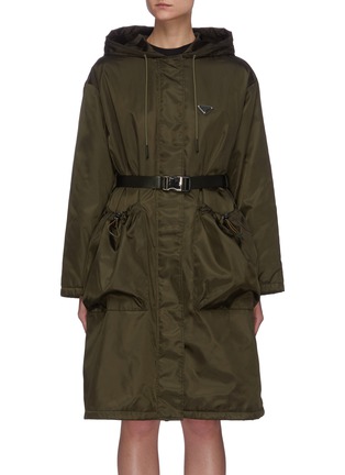 Main View - Click To Enlarge - PRADA - Re-nylon belted trench coat