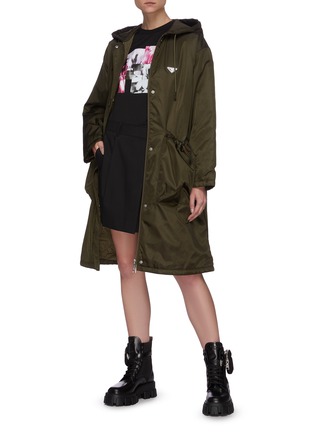 Figure View - Click To Enlarge - PRADA - Re-nylon belted trench coat