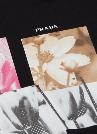  - PRADA - Tulip collage graphic print T-shirt