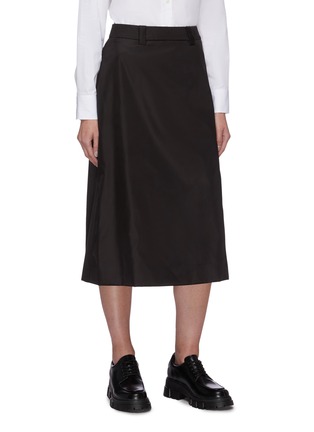Detail View - Click To Enlarge - PRADA - Re-nylon belted pouch midi skirt