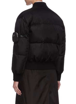 Back View - Click To Enlarge - PRADA - Re-nylon arm pouch puffer jacket