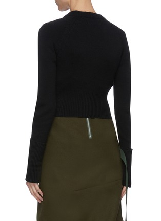 Back View - Click To Enlarge - PRADA - Cashmere blend cropped cardigan