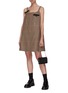 Figure View - Click To Enlarge - PRADA - 'Panno Fantasia' houndstooth check sleeveless mini dress