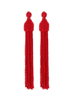 Main View - Click To Enlarge - KENNETH JAY LANE - Seed bead tassel direct post earrings