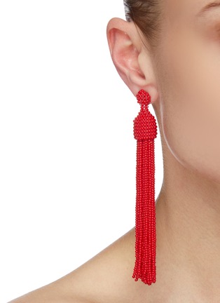Figure View - Click To Enlarge - KENNETH JAY LANE - Seed bead tassel direct post earrings