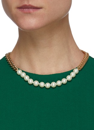Figure View - Click To Enlarge - KENNETH JAY LANE - Pearl chain necklace