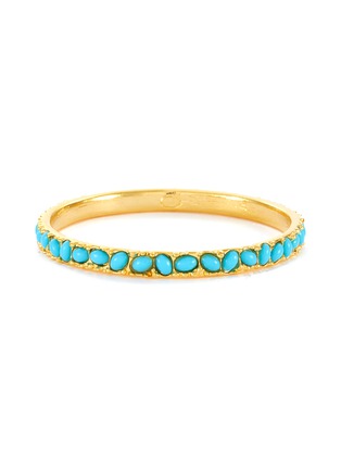 Main View - Click To Enlarge - KENNETH JAY LANE - Turquoise cabochon slim bracelet