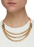 Figure View - Click To Enlarge - KENNETH JAY LANE - Three layer extender gold chain link necklace
