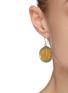 Figure View - Click To Enlarge - KENNETH JAY LANE - Satin gold coin drop earrings
